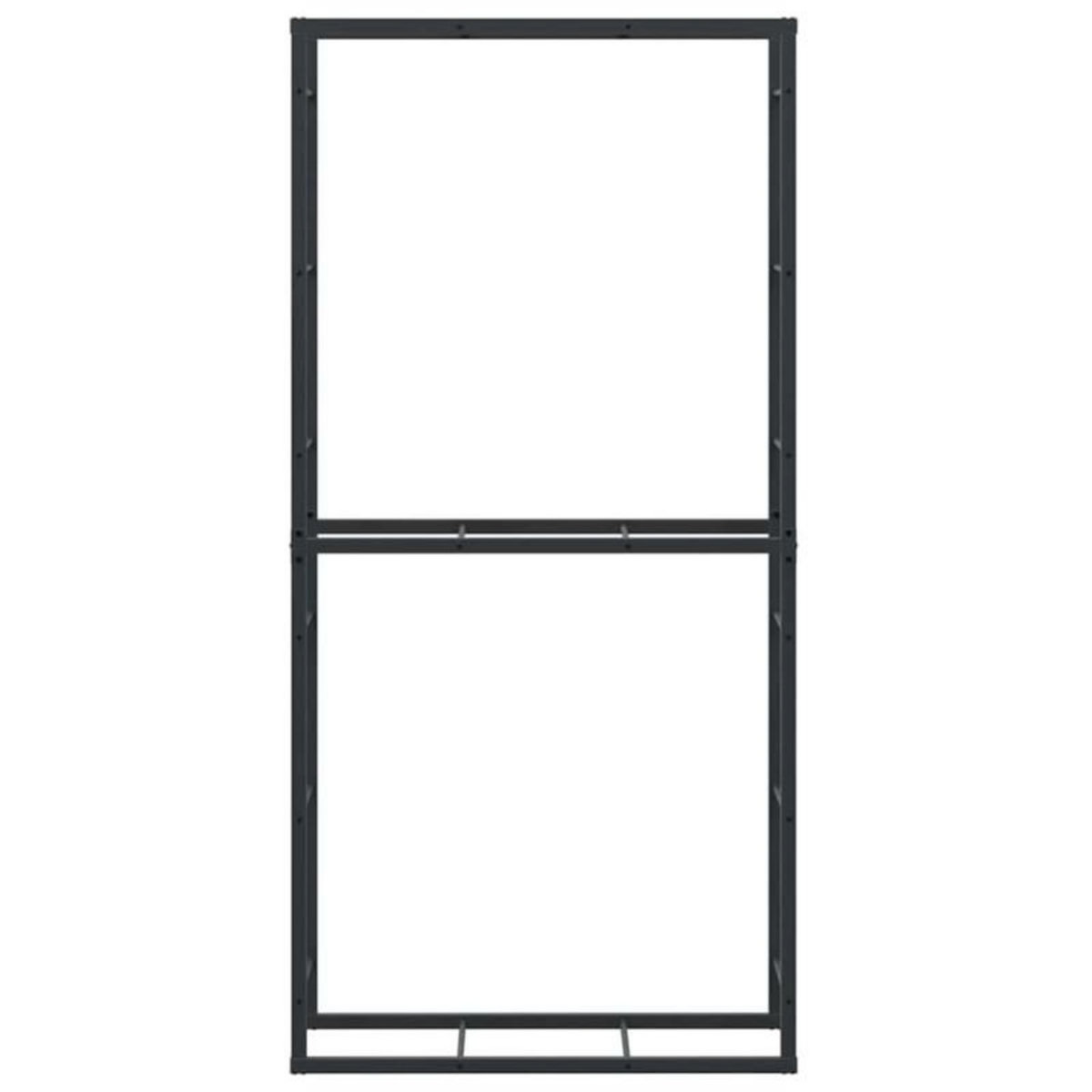 VIDAXL Portant de bois de chauffage noir 100x30x209 cm acier