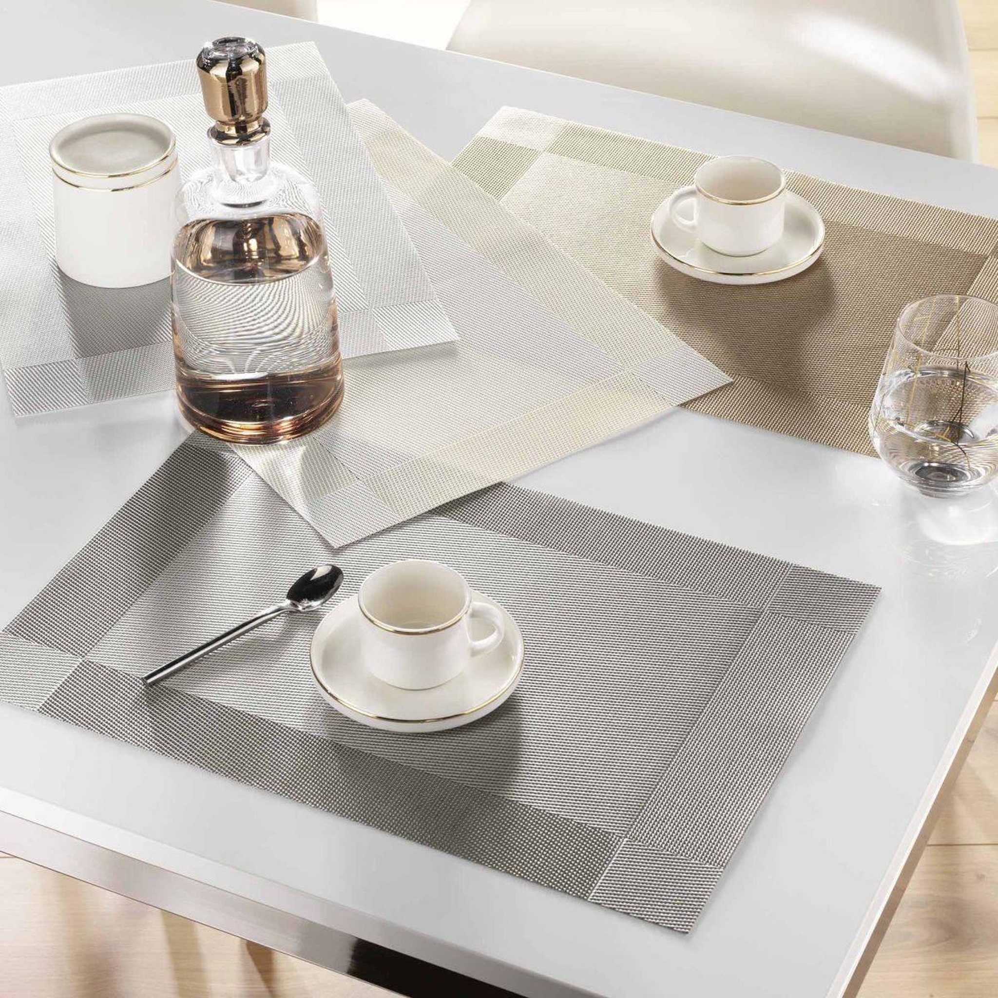 Voir la diapositive 3 : Douceur d'Intérieur Set de table uni  isaac  30x45cm ivoire