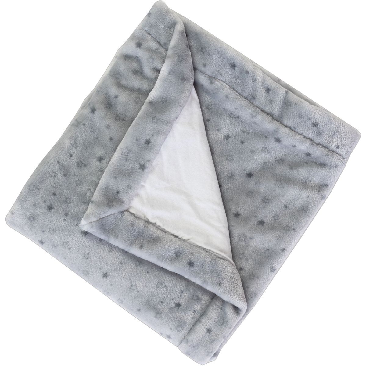 Domiva Couverture double face 75x100 cm Indoor étoiles grises