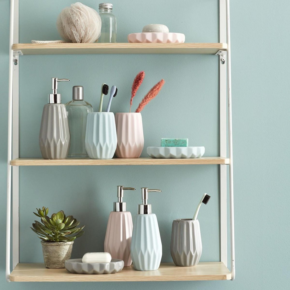 GUY LEVASSEUR Distributeur de savon en céramique FACETTE