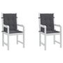 Voir la diapositive 4 : VIDAXL Coussins de chaise de jardin a dossier bas lot de 2 anthracite