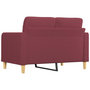 Voir la diapositive 5 : VIDAXL Canape a 2 places Rouge bordeaux 120 cm Tissu