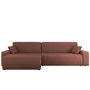 Voir la diapositive 1 : BEST MOBILIER Artemisa - canapé d'angle réversible 5 places convertible avec coffre en velours côtelé
