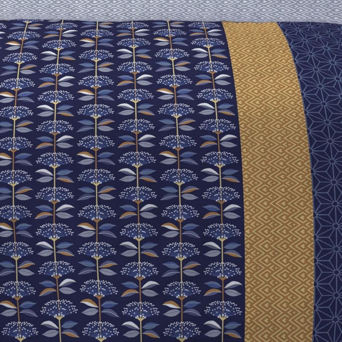 Dourev Housse de couette 240x220 CARLOS + 2 taies Percale de coton