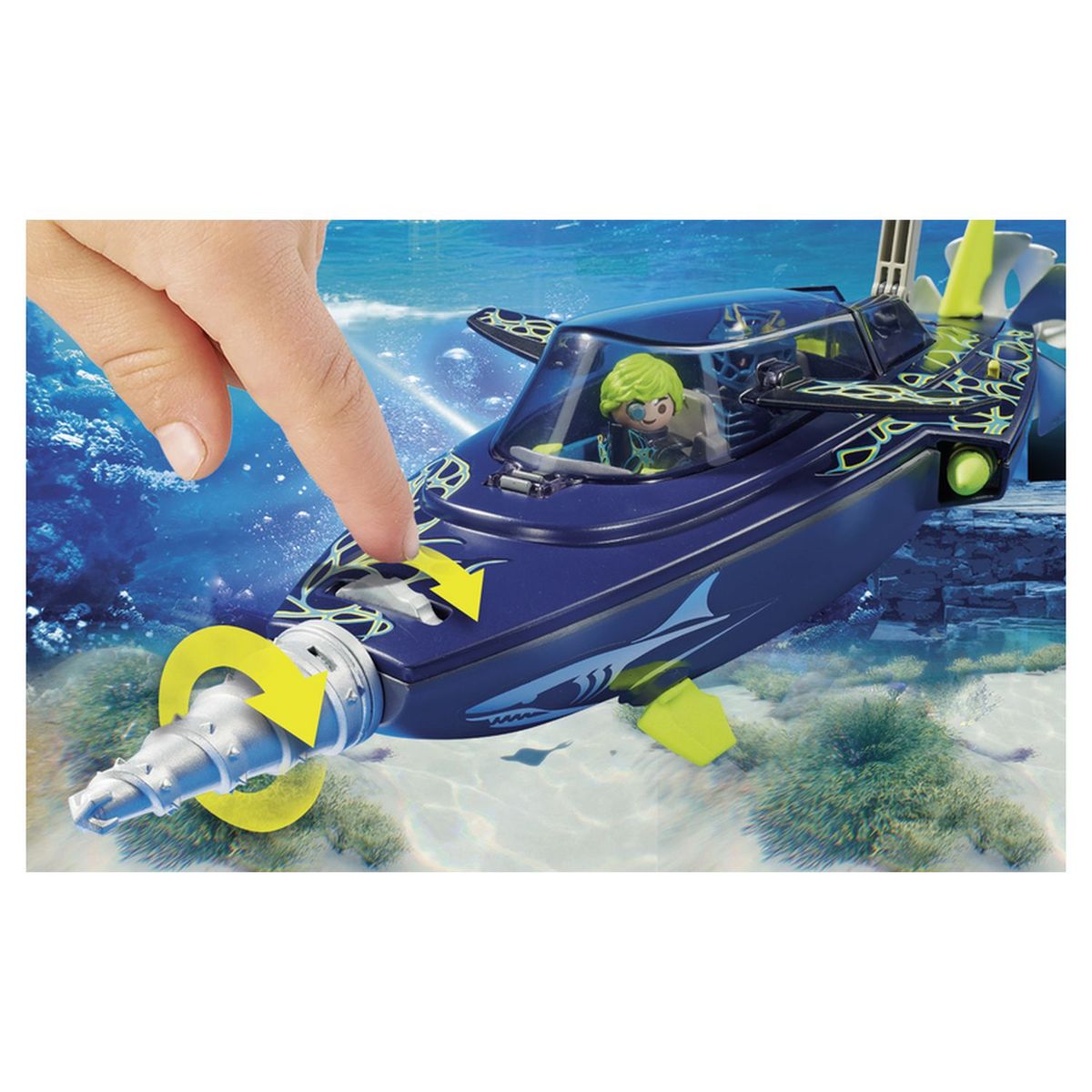 PLAYMOBIL 70005 - Top Agents - Sous-marin d'attaque S.H.A.R.K Team