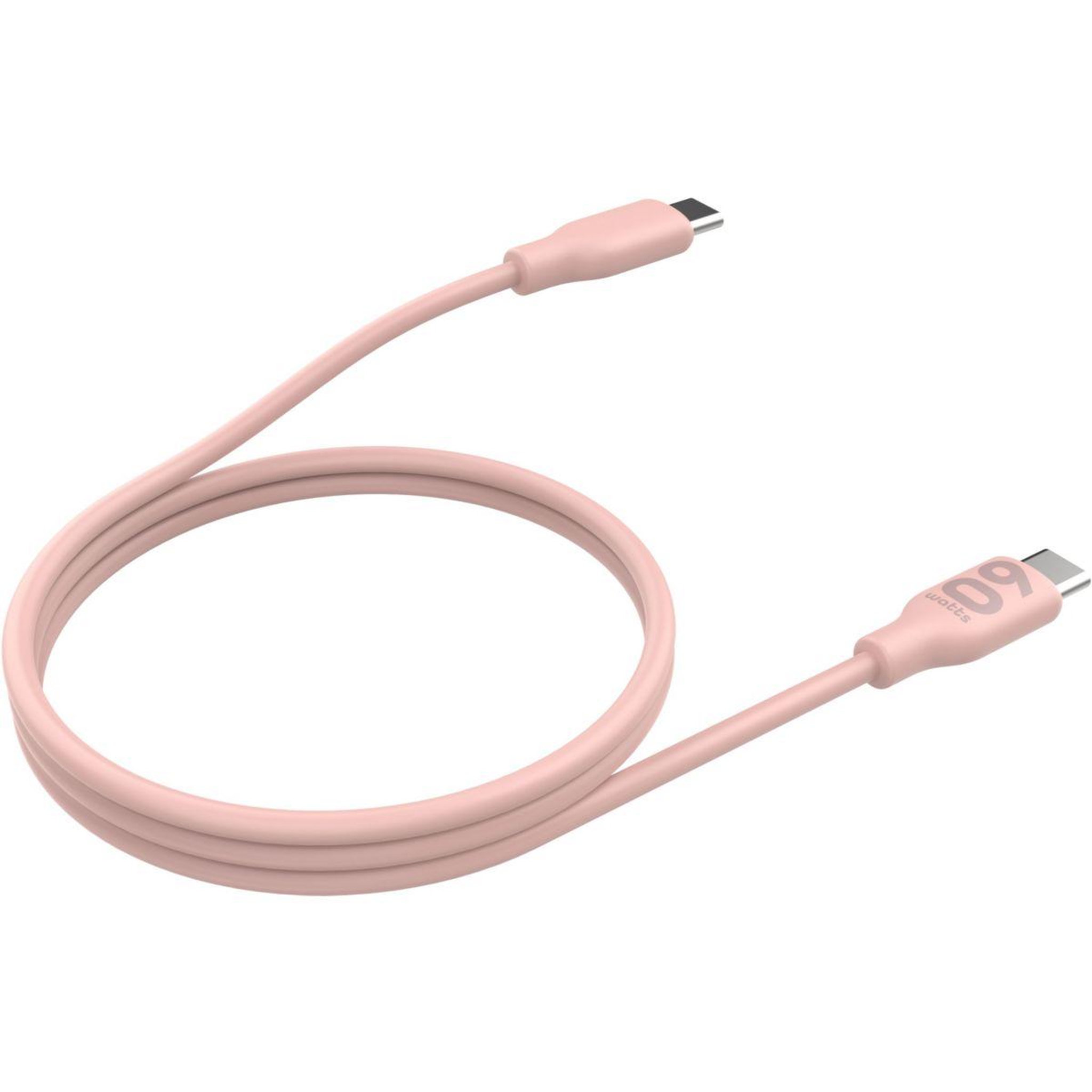 Voir la diapositive 2 : ESSENTIEL B Câble usb c vers usb-c 1m rose métallisé