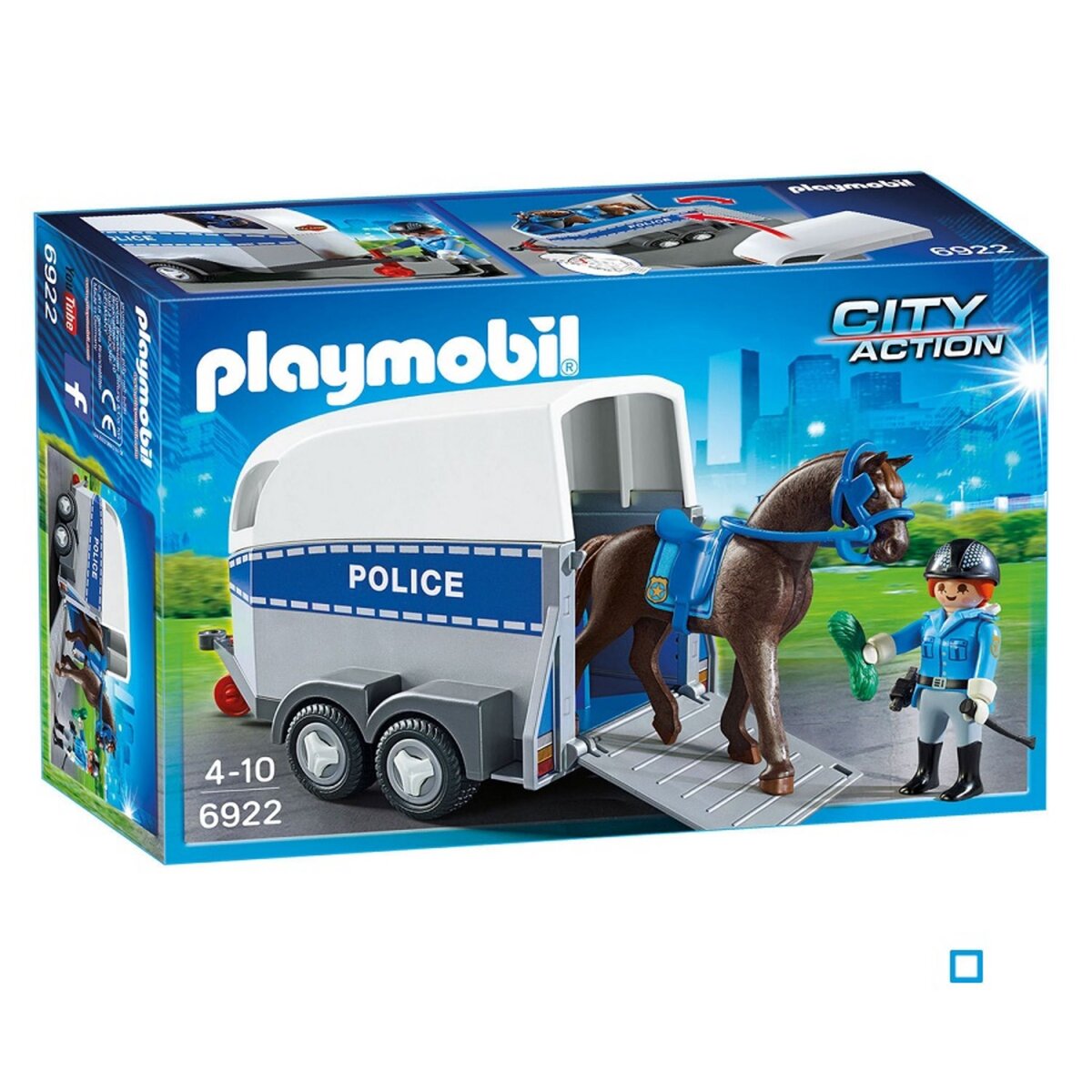 PLAYMOBIL 6922 - City Action- Policière avec cheval et remorque