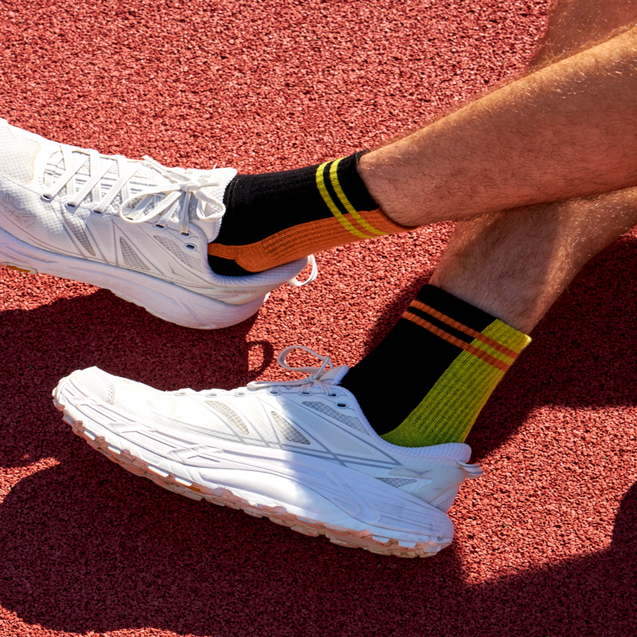 Voir la diapositive 5 : DEDOLES Chaussettes sport coolmax® courtes rayures orange et vert