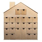 Rayher Calendrier de l'avent maison en carton à décorer 40 x 36 cm