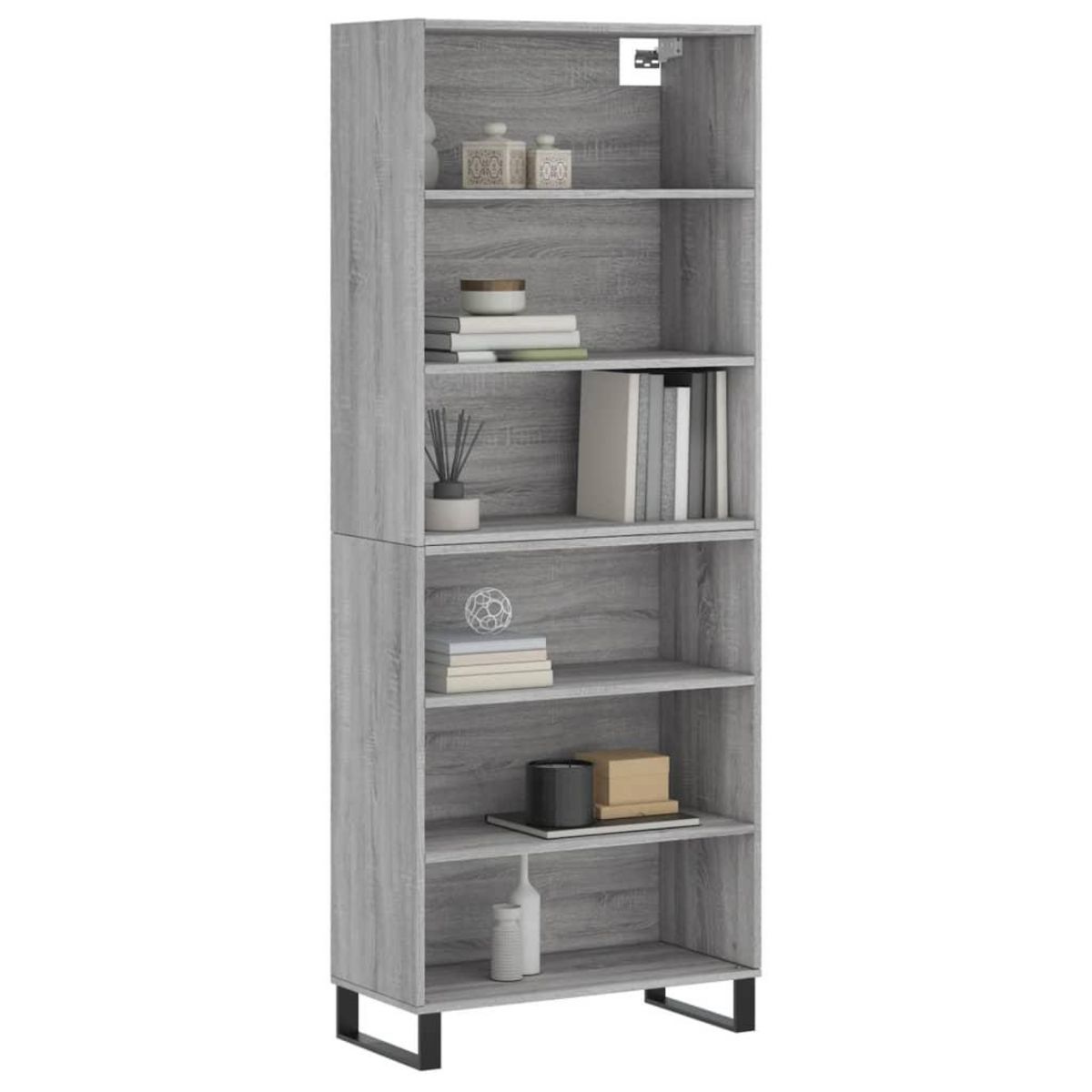 VIDAXL Buffet sonoma gris 69,5x32,5x180 cm bois d'ingenierie