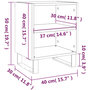 Voir la diapositive 6 : VIDAXL Table de chevet chene marron 40x30x50 cm bois d'ingenierie
