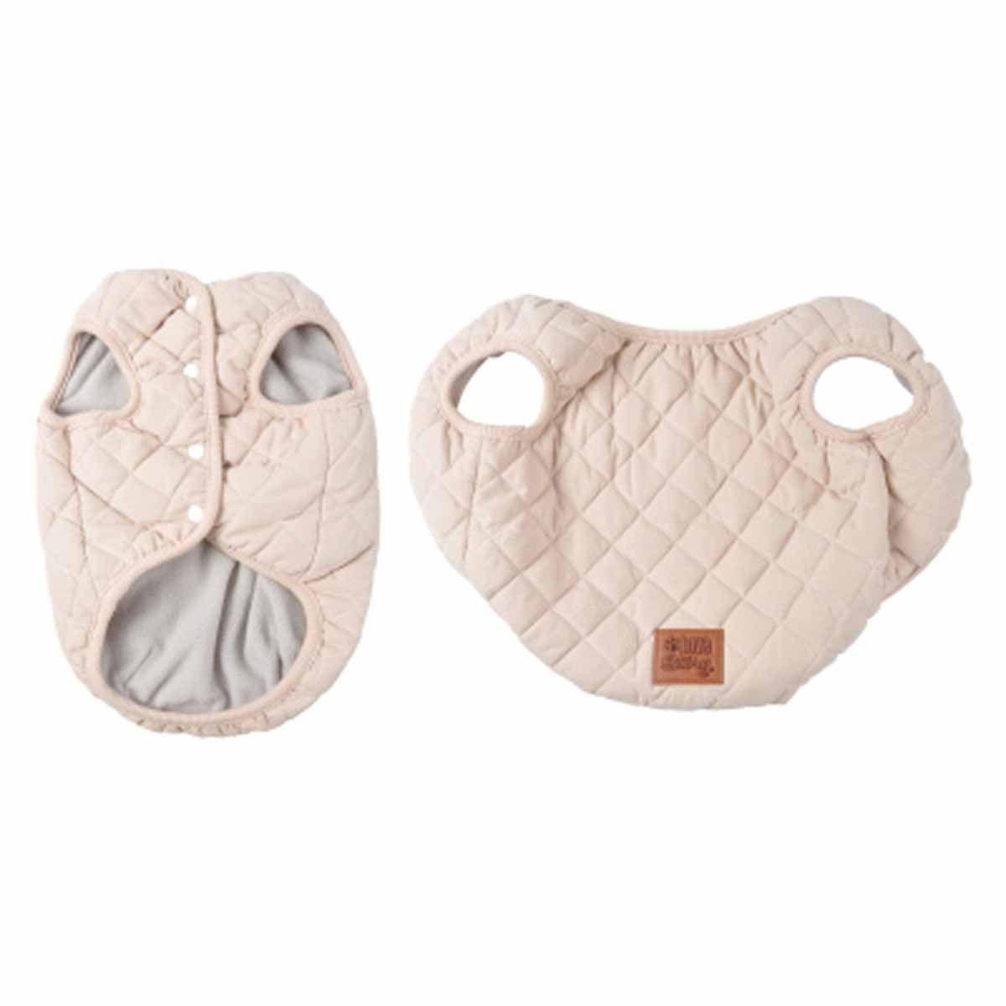 HOMEA Veste matelassée pour chien  doublé polaire  40cm écru