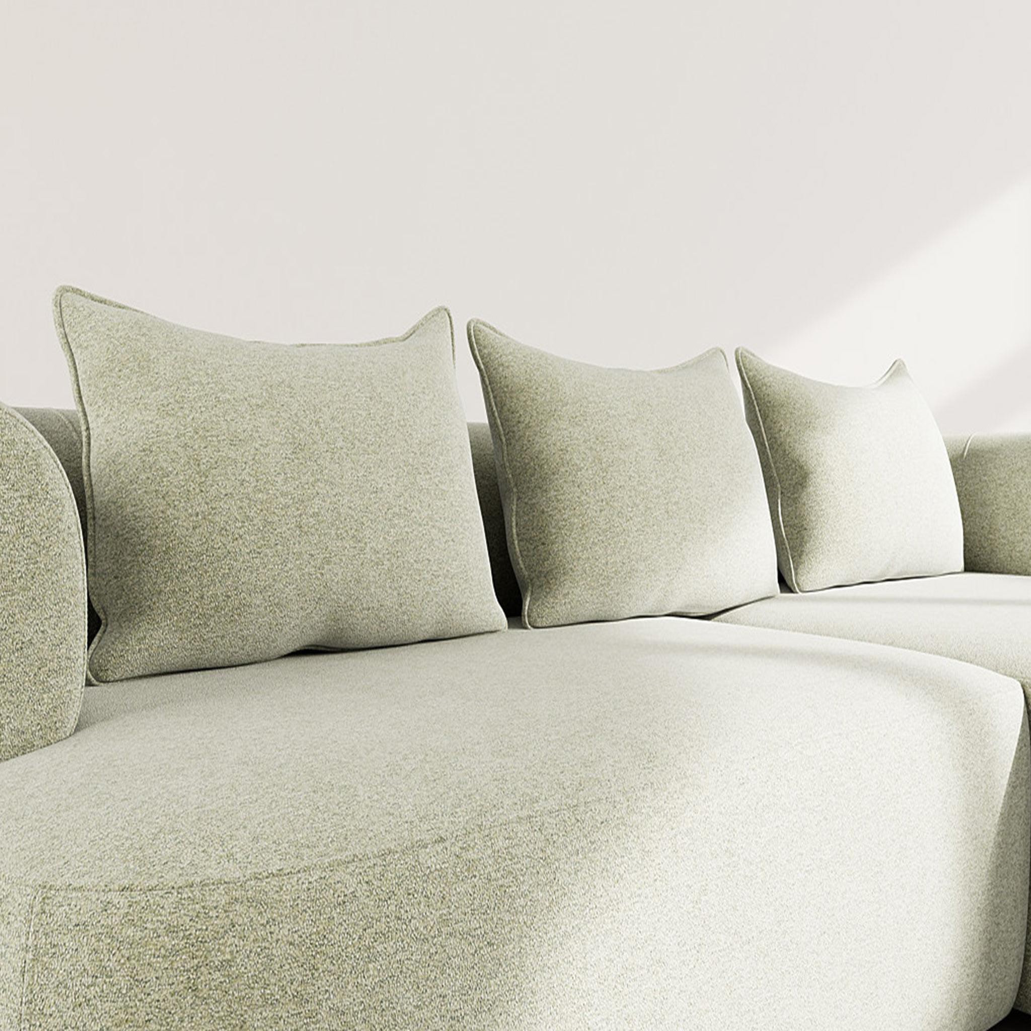 Voir la diapositive 4 : BEST MOBILIER Angela - canapé d'angle droit 4 places en velours texturé