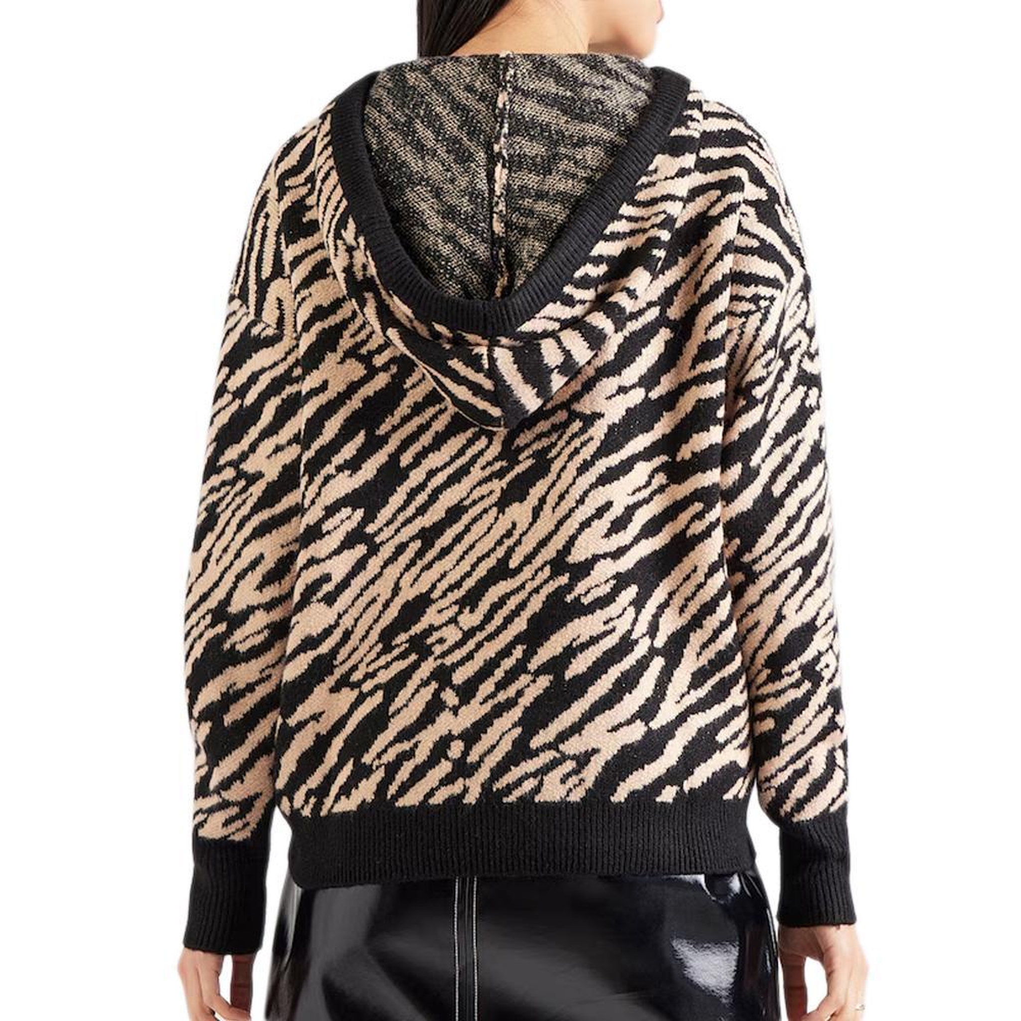 Voir la diapositive 2 : MORGAN Pull Marron/Noir Femme Morgan MBANC
