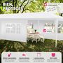 Voir la diapositive 3 : tectake Barnum Tente de réception Chapiteau 9 x 3 m blanc