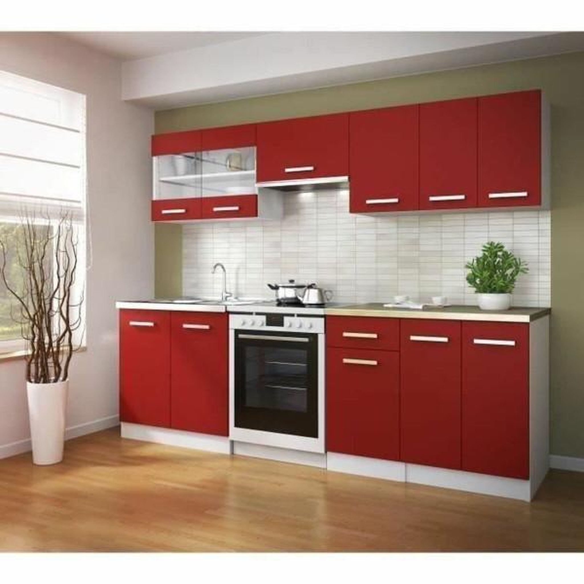 Voir la diapositive 2 : MARKET24 Armoire 80 x 31 x 55 cm Verre Mélamine PVC