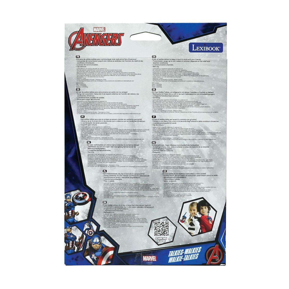 Lexibook Talkie-Walkies Avengers portée 100m