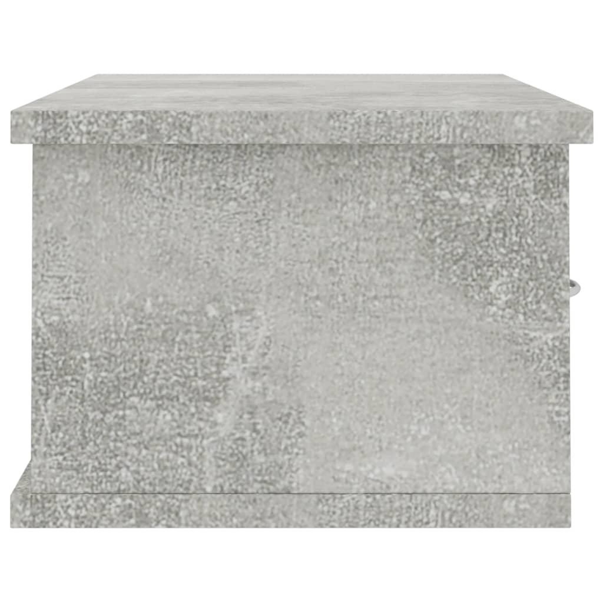 Voir la diapositive 5 : VIDAXL Etagere murale avec tiroirs Gris beton Bois d'ingenierie