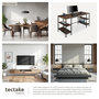 Voir la diapositive 5 : tectake Bureau Style industriel 2 étagères latérales avec 2 compartiments de stockage