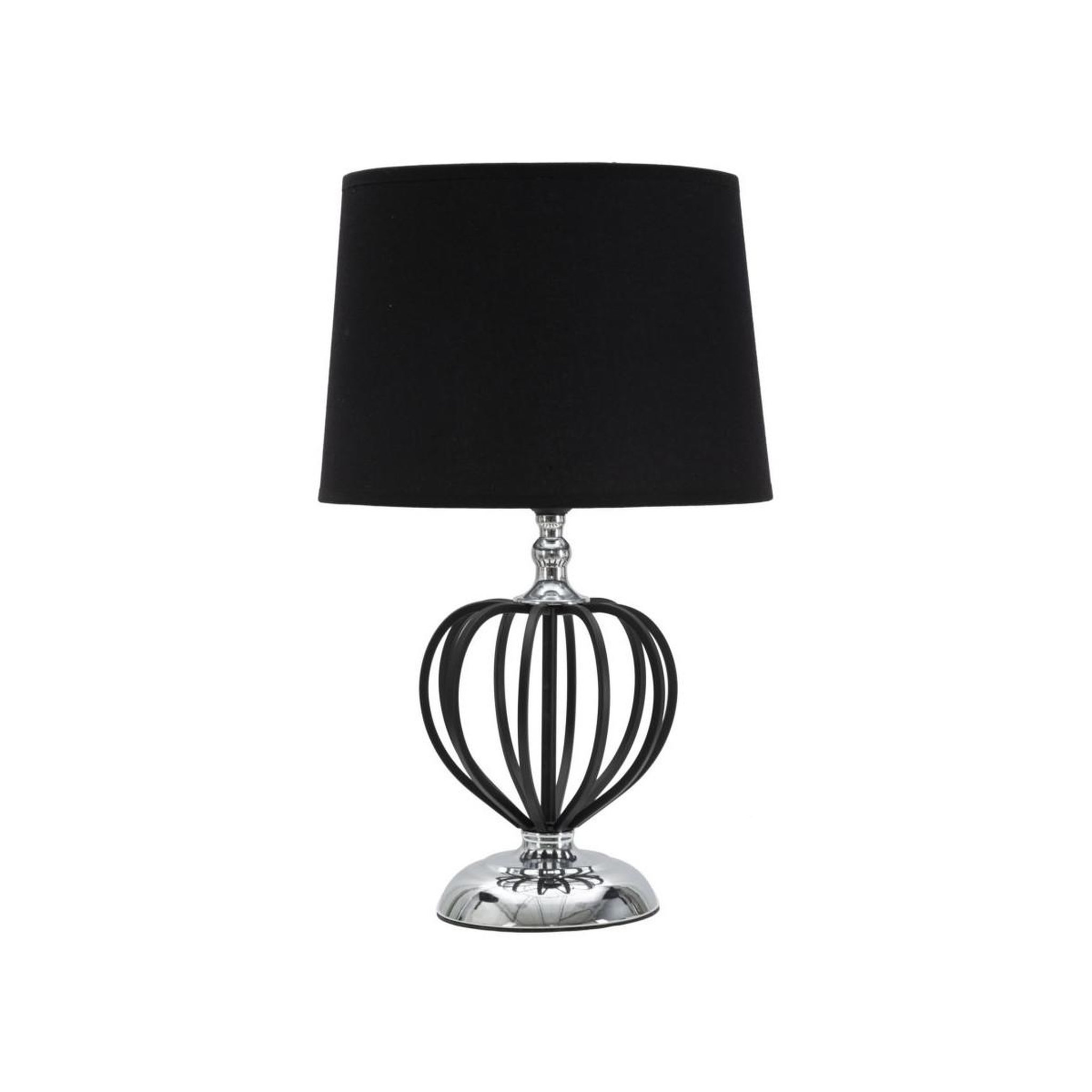 Paris Prix Lampe à poser en métal  darky  44cm noir & argent