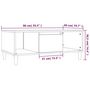 Voir la diapositive 6 : VIDAXL Table basse Blanc 90x50x36,5 cm Bois d'ingenierie
