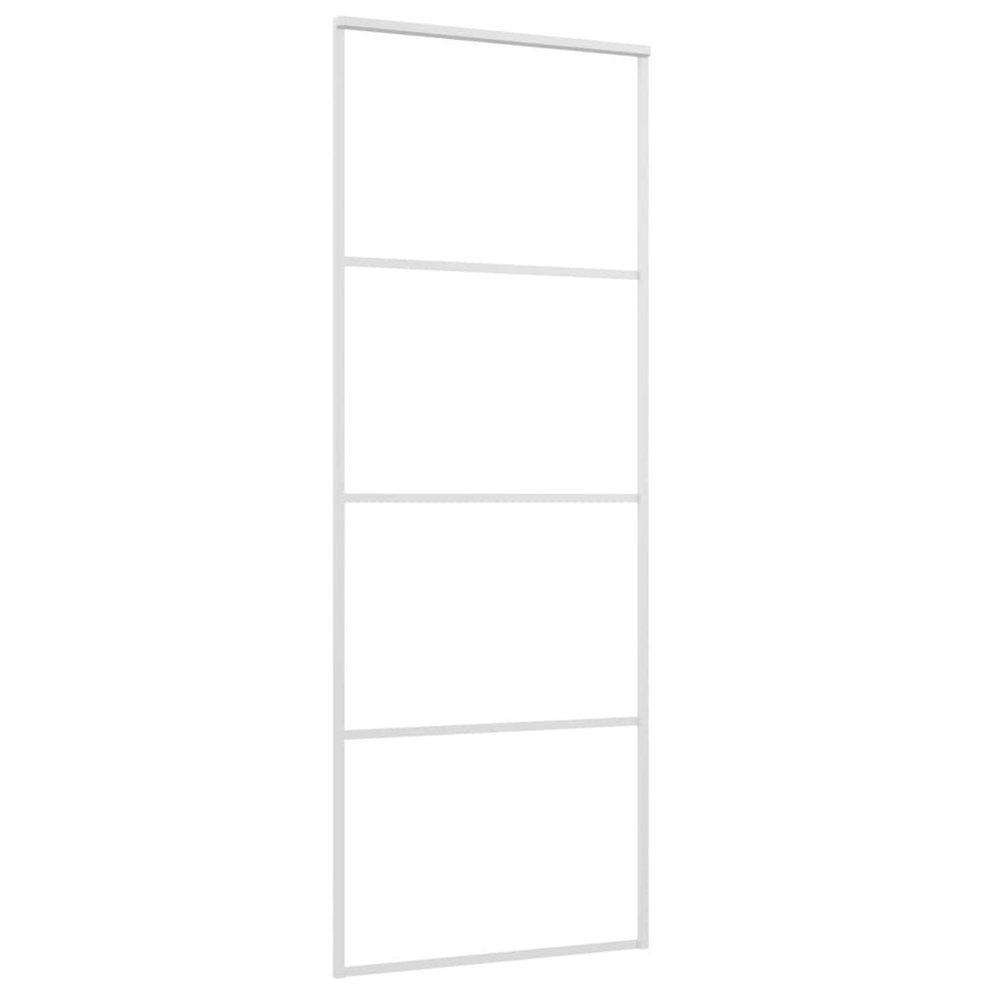 Voir la diapositive 3 : VIDAXL Porte coulissante Verre ESG et aluminium 76x205 cm Blanc