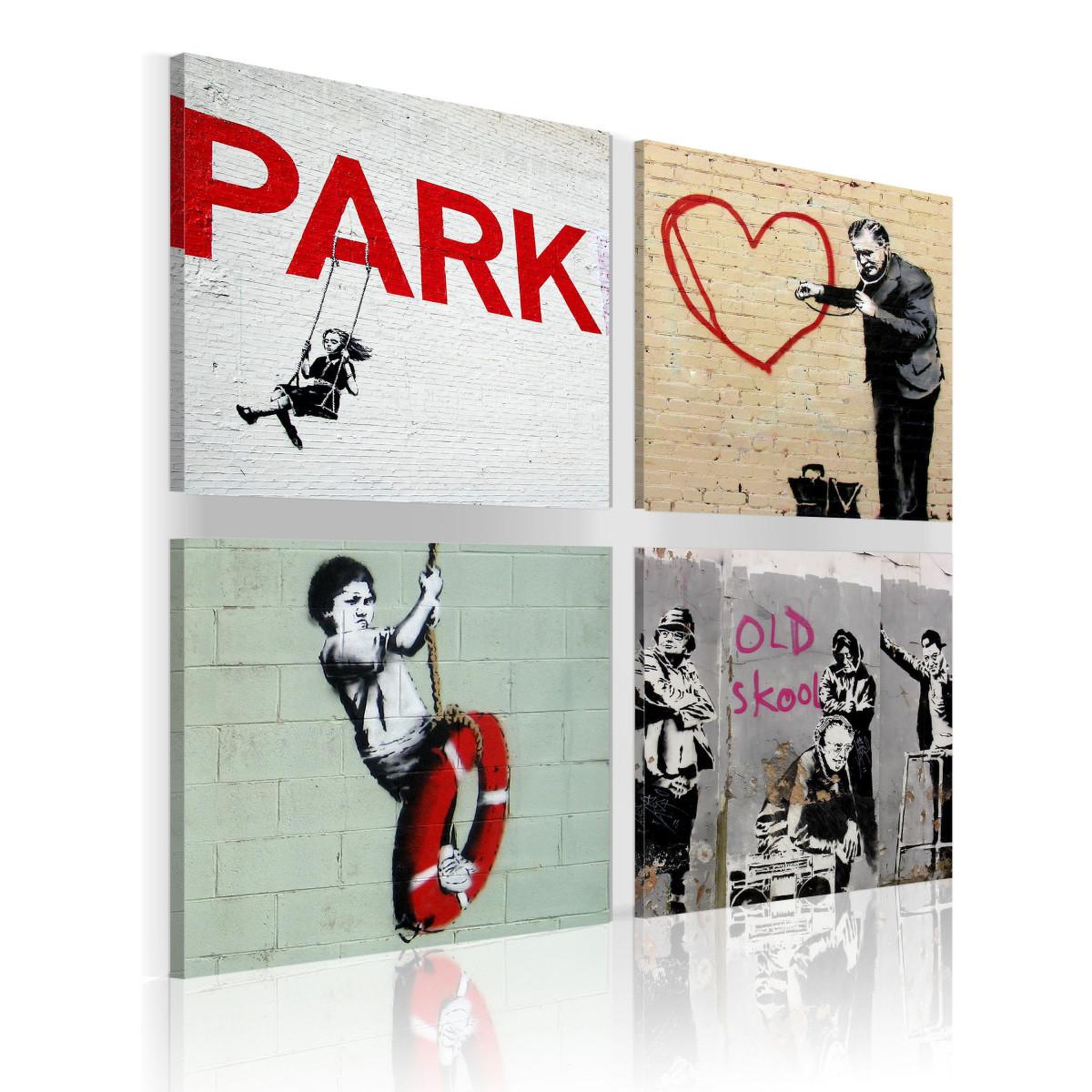 Voir la diapositive 1 : Paris Prix Tableau imprimé  banksy - inspiration urbaines
