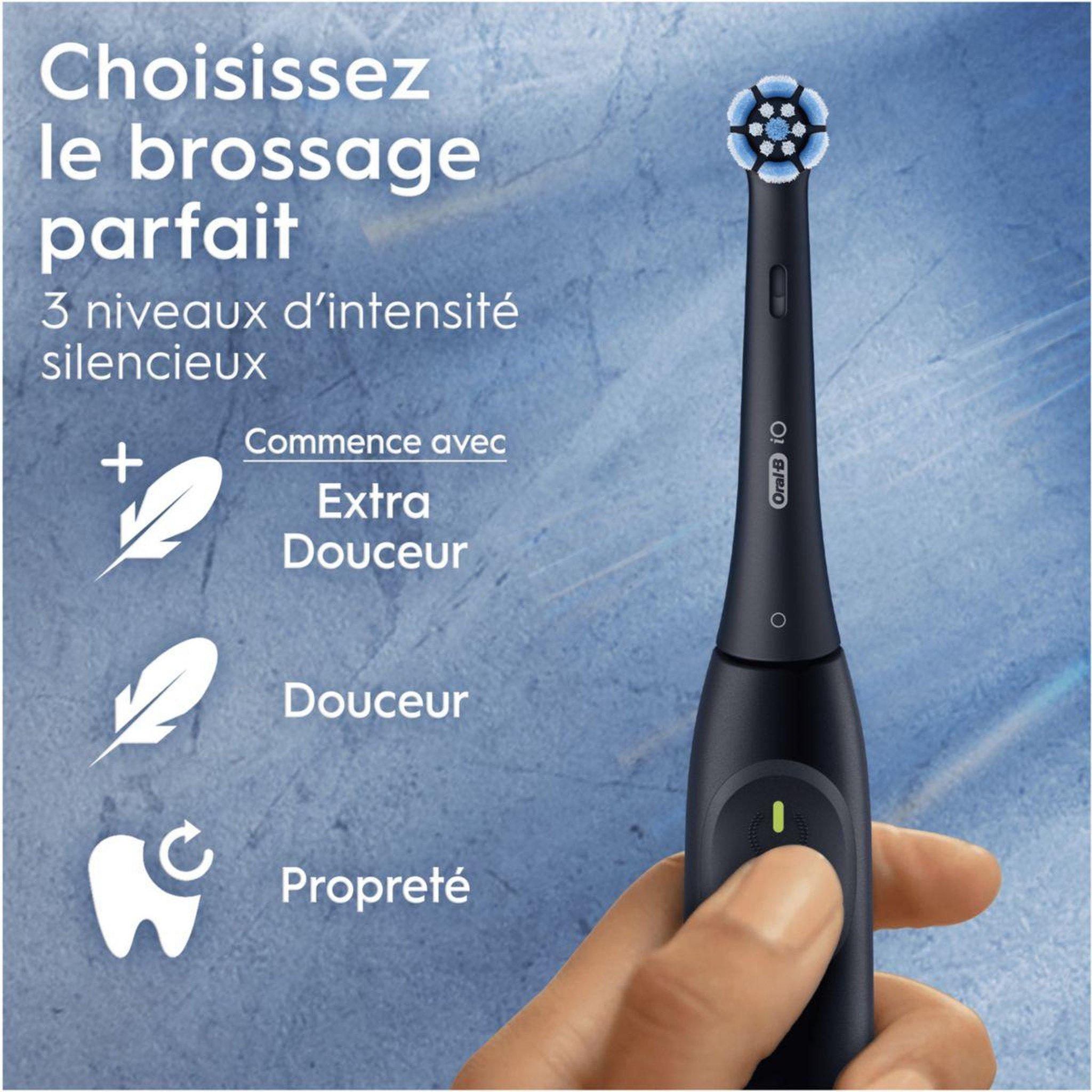 Voir la diapositive 3 : ORAL B Brosse à dents électrique iO2 Series DUO Night Black / Calm Pink