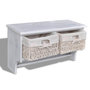 Voir la diapositive 4 : VIDAXL Porte-manteau Blanc 60x23,5x33 cm Bois de Paulownia