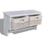 Voir la diapositive 4 : VIDAXL Porte-manteau Blanc 60x23,5x33 cm Bois de Paulownia
