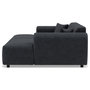 Voir la diapositive 3 : LISA DESIGN Aumance - canapé droit 4 places avec double méridienne assise profonde en velours texturé