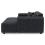 Voir la diapositive 3 : LISA DESIGN Aumance - canapé droit 4 places avec double méridienne assise profonde en velours texturé