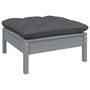Voir la diapositive 5 : VIDAXL Salon de jardin 11 pcs avec coussins Gris Bois de pin solide