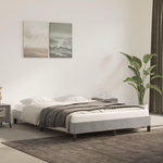 VIDAXL Cadre de lit sans matelas gris clair 140x200 cm velours