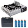 Voir la diapositive 2 : Kemper Réchaud à gaz 2200W INOX + 4 cartouches de gaz KEMPER