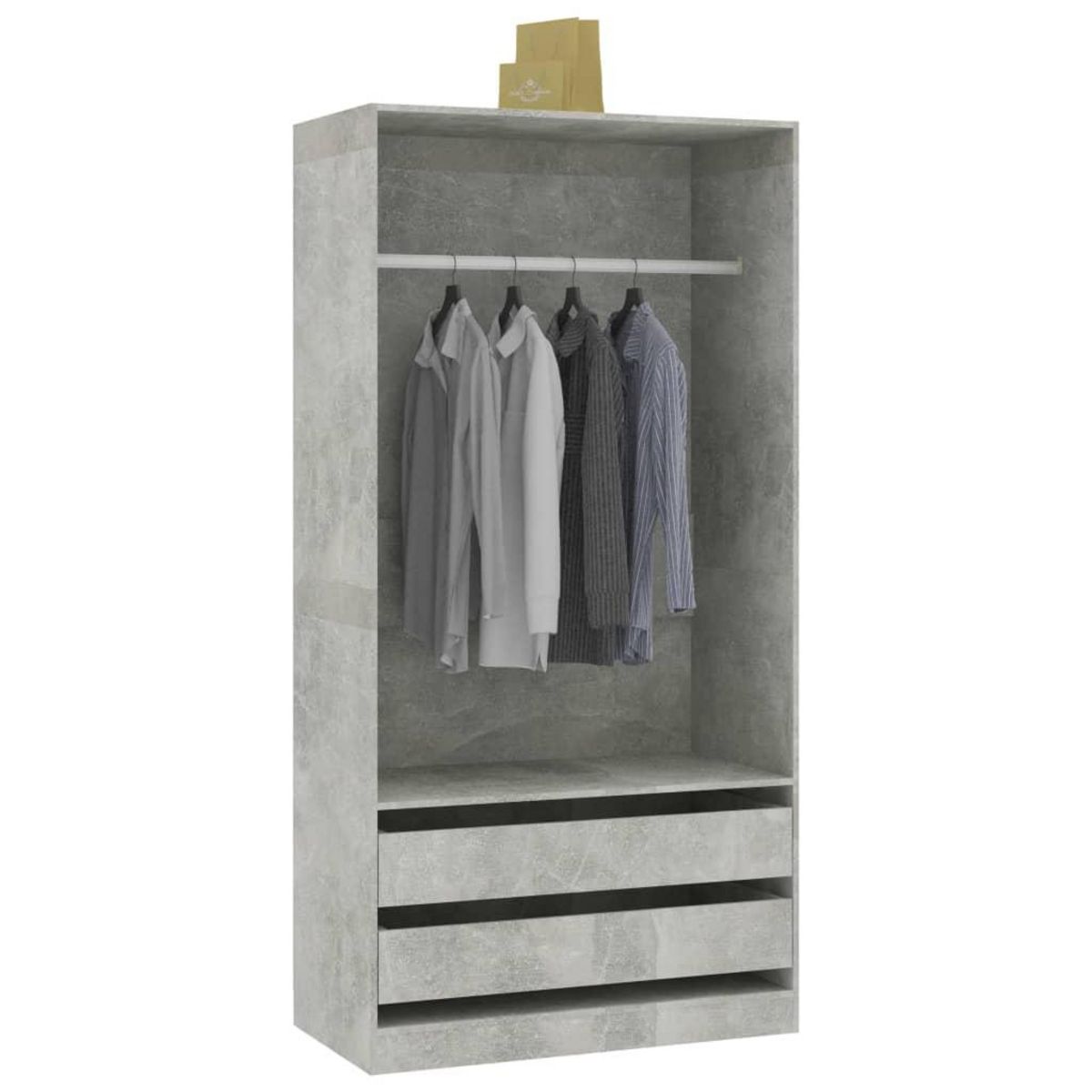 VIDAXL Garde-robe Gris beton 100x50x200 cm Bois d'ingenierie