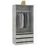 Voir la diapositive 4 : VIDAXL Garde-robe Gris beton 100x50x200 cm Bois d'ingenierie