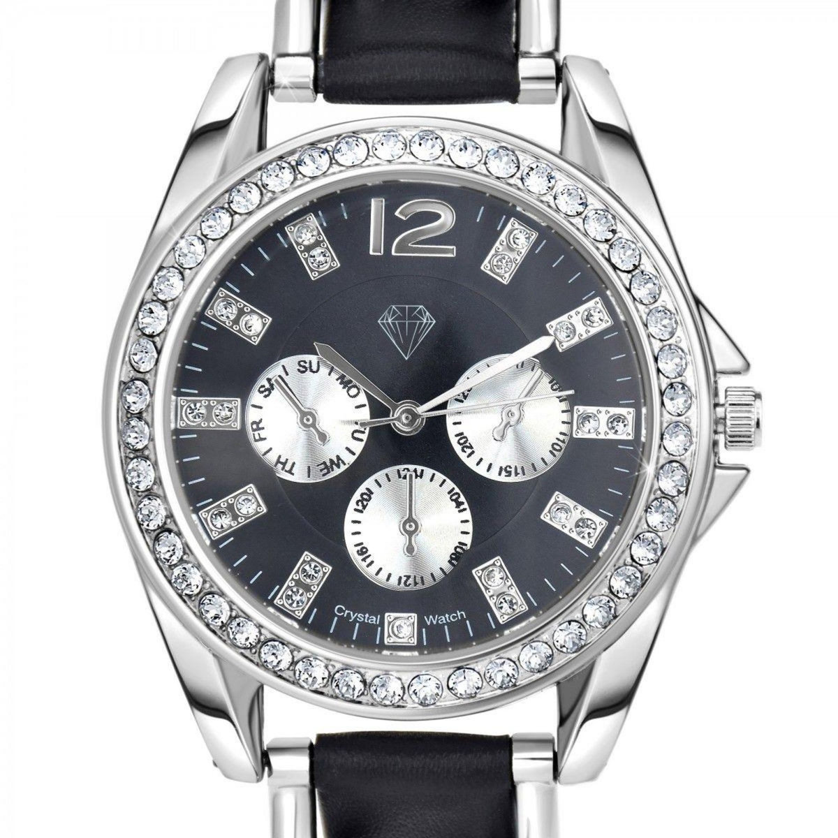 SC CRYSTAL Montre Adèle SC Crystal ornée de Cristaux scintillants