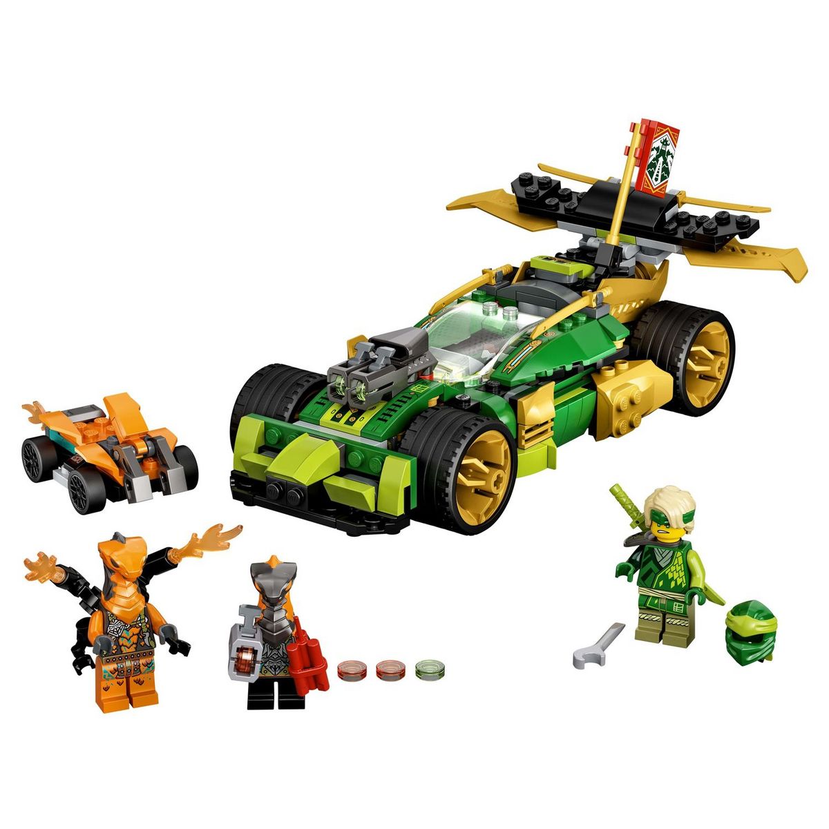 LEGO NINJAGO 71763 L&rsquo;Évolution Voiture De Course de Lloyd, Jouet pour Enfants dès 6 Ans