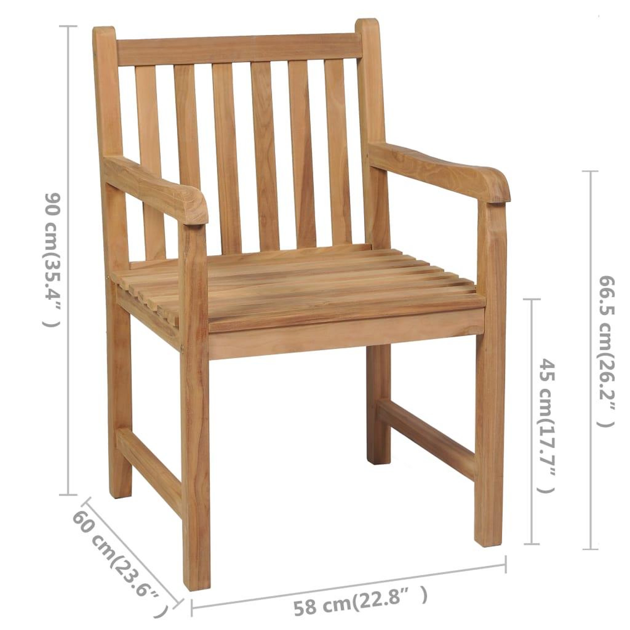 Voir la diapositive 6 : VIDAXL Chaises de jardin lot de 4 et coussins gris Bois de teck solide