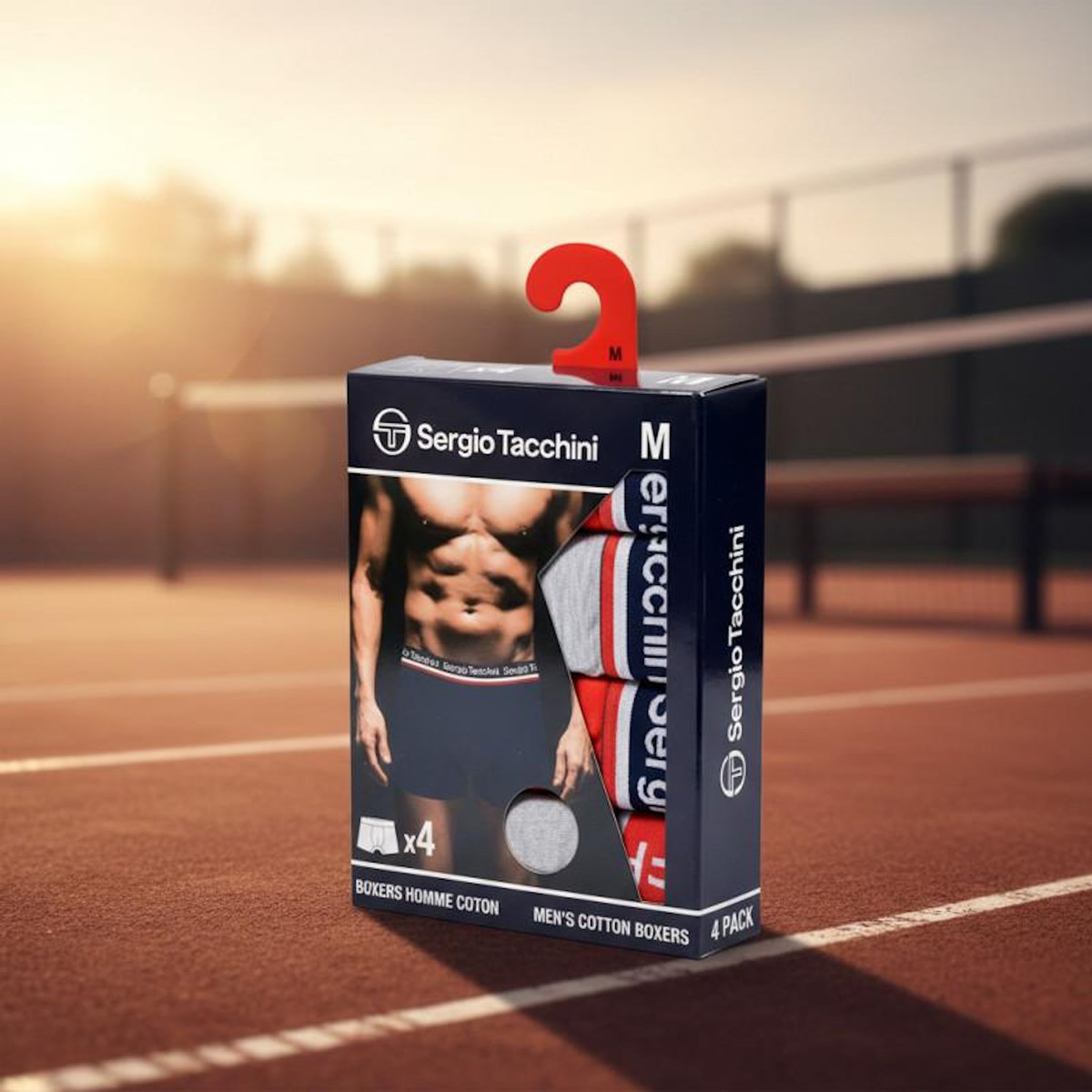 SERGIO TACCHINI Sergio Tacchini Pack de Boxers Homme Lot de 4