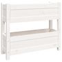 Voir la diapositive 2 : VIDAXL Jardiniere Blanc 77x25x66 cm Bois massif de pin