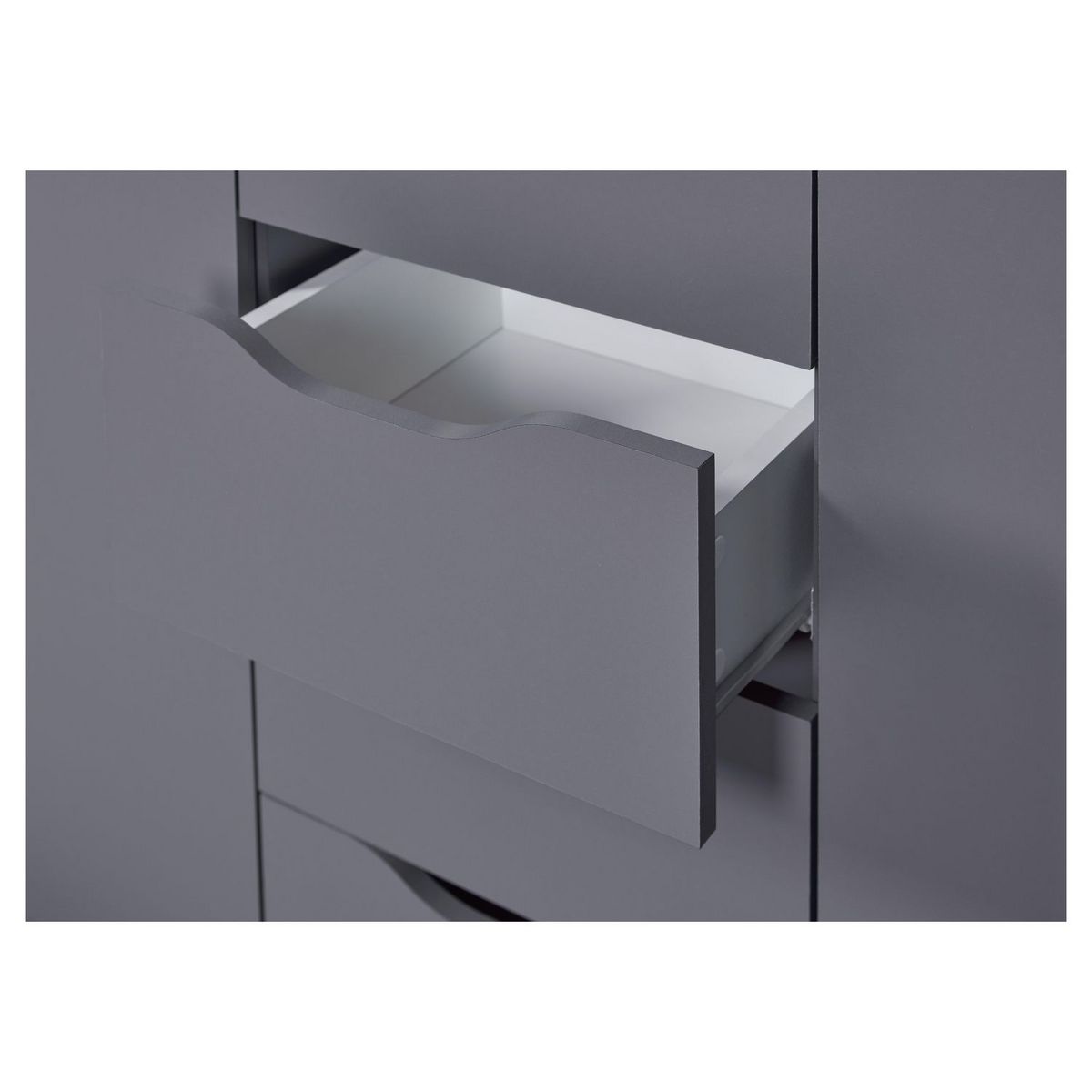 Commode meuble de rangement 2 portes 4 tiroirs  FALONE