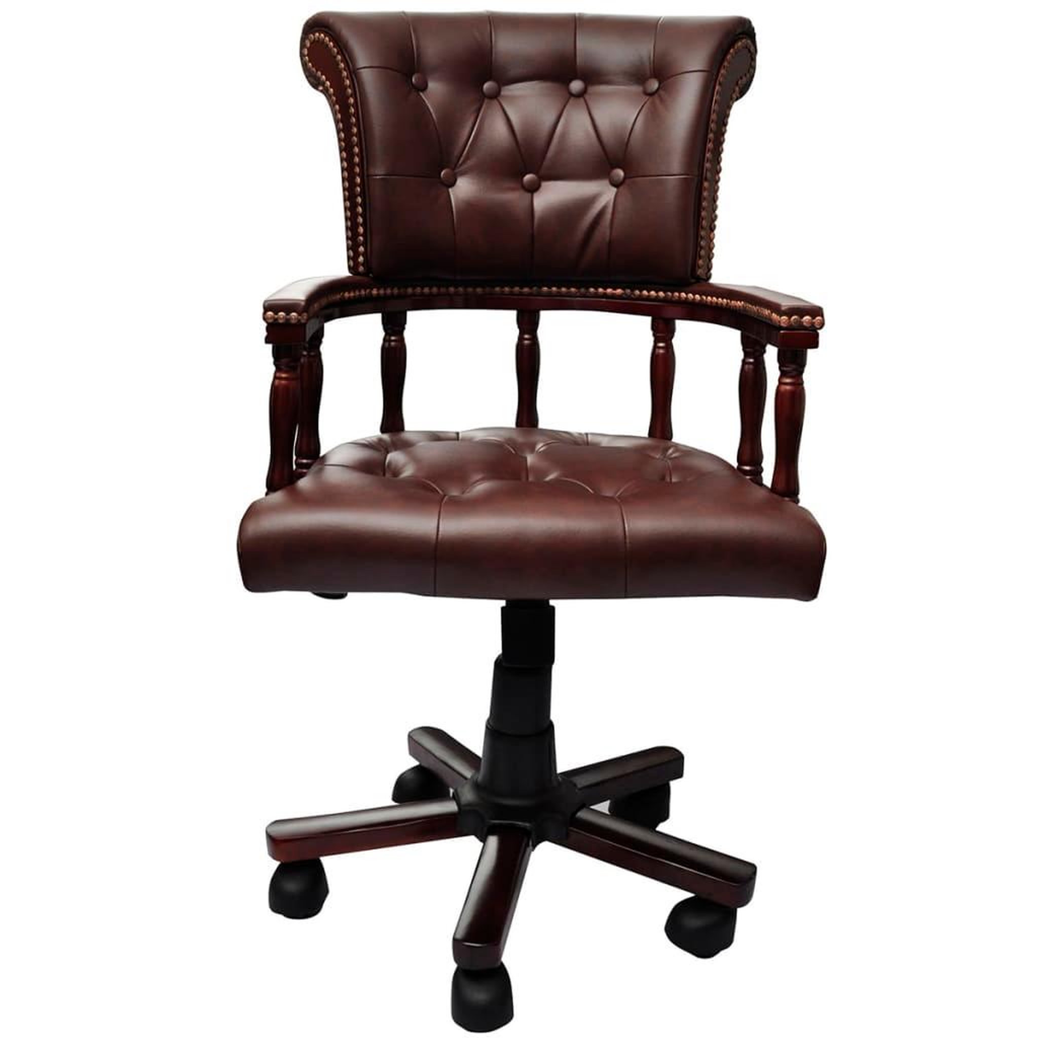Voir la diapositive 2 : VIDAXL Chaise de bureau pivotante Marron