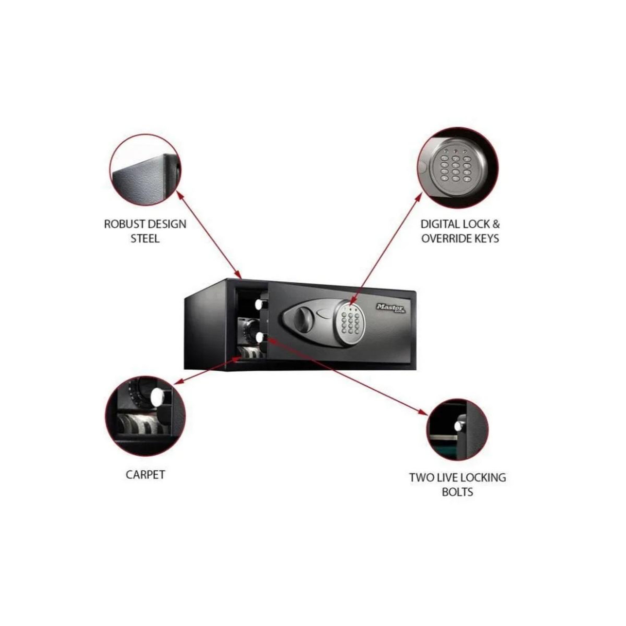 Voir la diapositive 3 : Master lock Coffre fort à combinaison - 599332