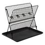 Voir la diapositive 2 : FIVE Égouttoir 2 Niveaux  Pliable  42cm Noir