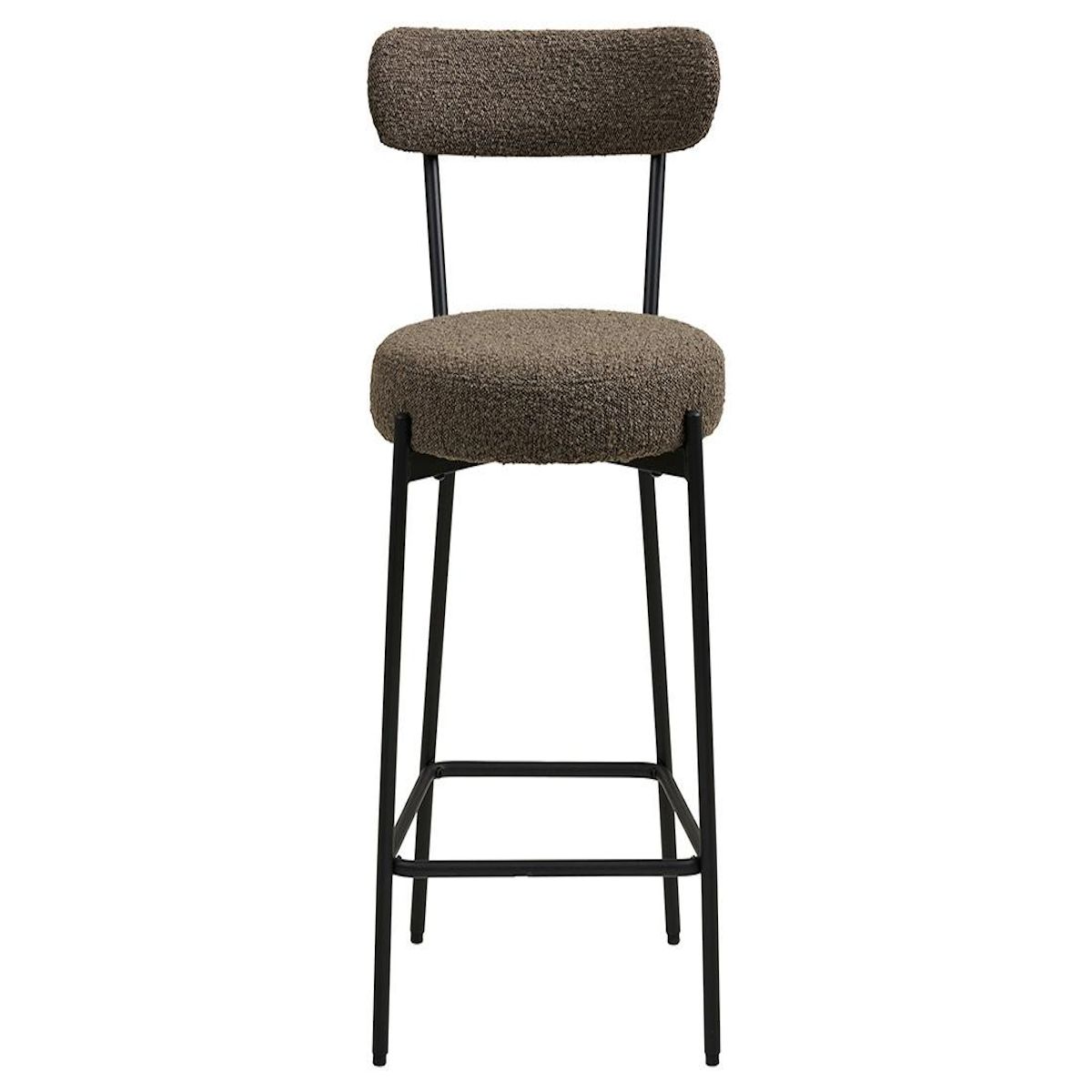 LISA DESIGN Ivanec - tabouret de bar - en tissu bouclette