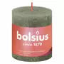 BOLSIUS Bolsius Bougies pilier rustiques Shine 4 pcs 80x68 mm Vert olive