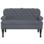 Voir la diapositive 4 : VIDAXL Banc avec dossier gris fonce 119,5x64,5x75 cm velours