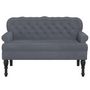 Voir la diapositive 4 : VIDAXL Banc avec dossier gris fonce 119,5x64,5x75 cm velours